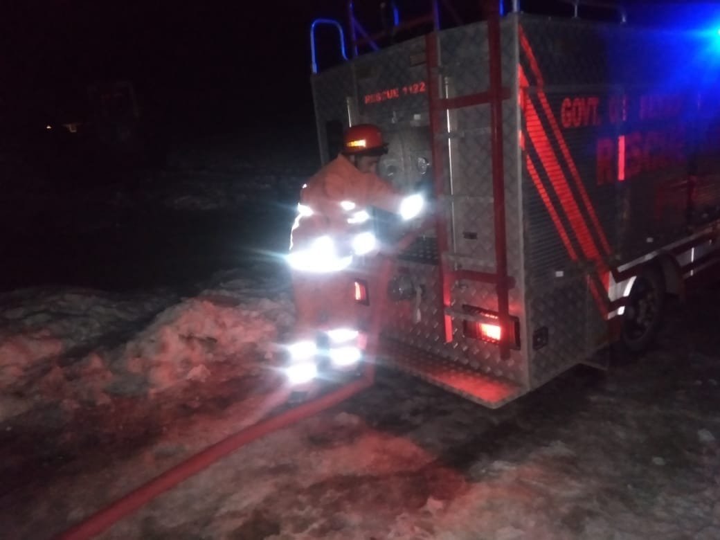 Fire erupts in security personnel's rooms