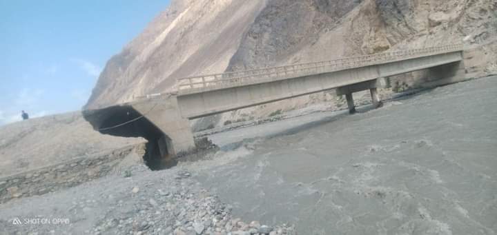 Mastuj bridge closed by river erosion