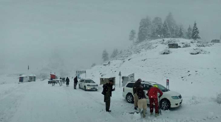 Snowfall in Chitral, lowari