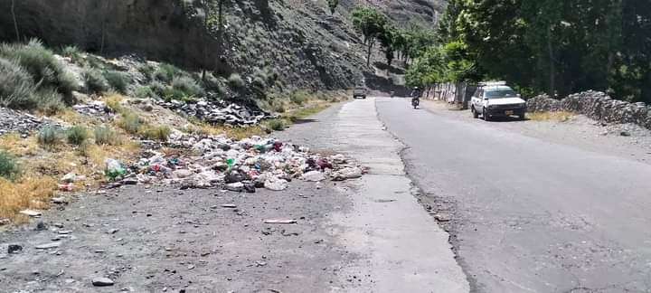 Sanitary workers on strike in Chitral town