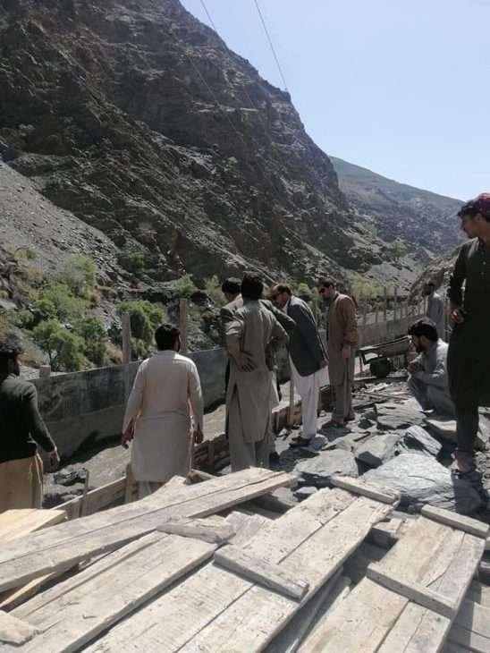 Substandard work on road stopped in Garam Chashma