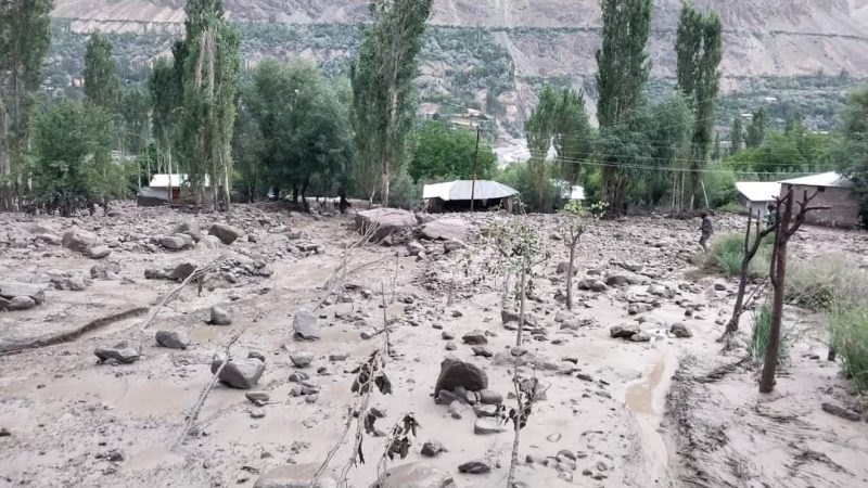 Flood in Meragram village of Upper Chitral Yarkhun valley