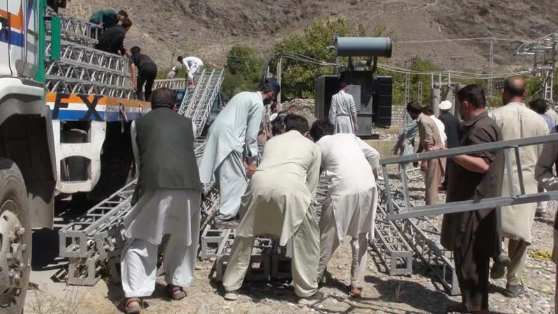 Transformers, electric poles provided for town areas