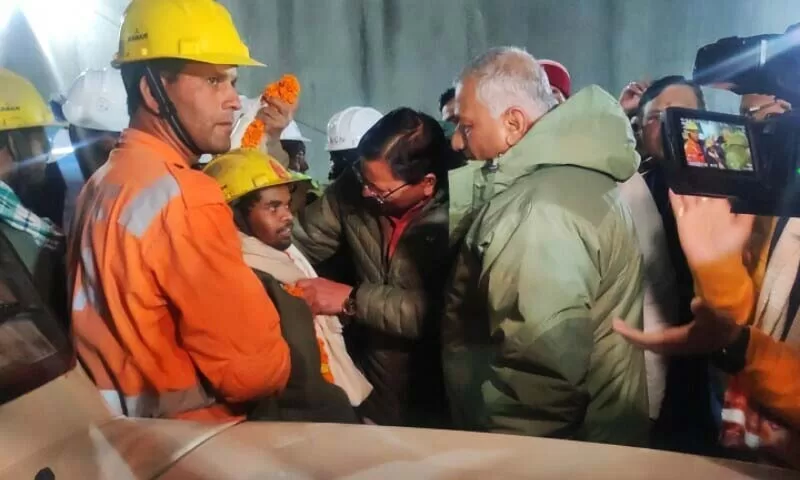 41 Indian workers trapped in collapsed tunnel rescued after 16 days
