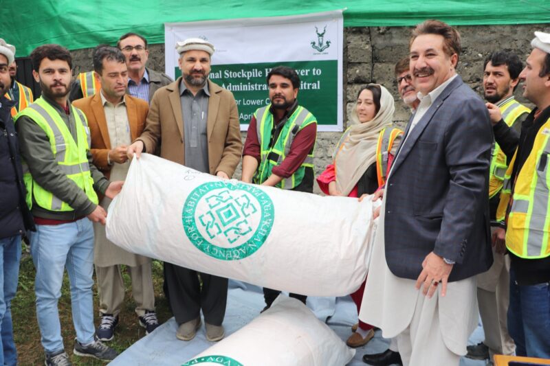 Tents arranged by AKAH for rain-affected people of Chitral