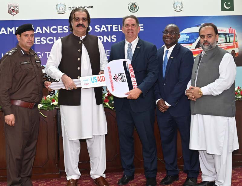 USAID gives eight satellite rescue stations to KP