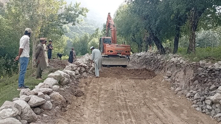 Widening of Garam Chahma road at Mandai