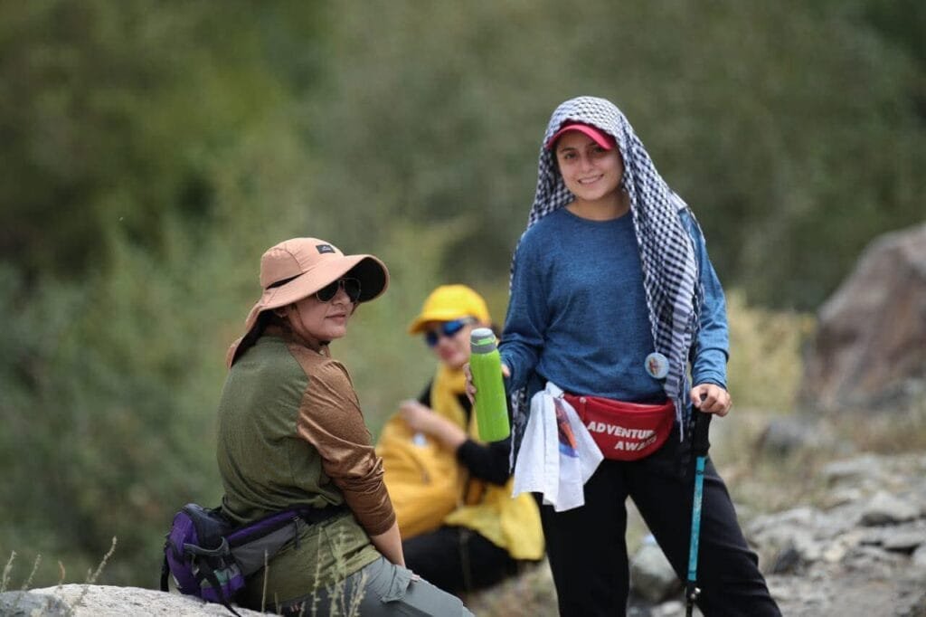 Women trekkers to Terichmir base camp in Chitral.