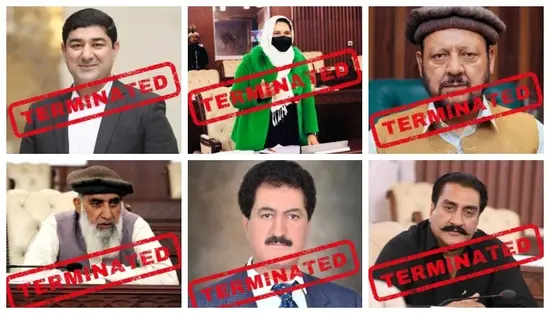 List of expelled lawmakers of GB by PTI included it's chief minister Haji Gulbar Khan.