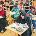 MDCAT 2025: students busy in a nationwide test for admission to medical colleges.