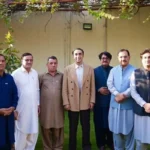 PPP Chairperson Bilawal Bhutto Zardari with party delegation from Chitral in Islamabad on Oct 30, 2025.