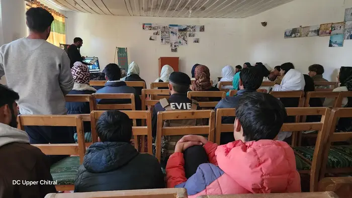 Participants at a function held in Booni to award students who took part in winter sports.