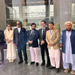 Babar Awan, counsel for Abdul Latif, and others outside Islamabad High Court.