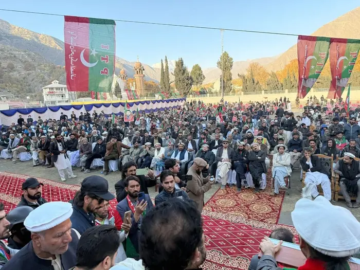 PTI public gathering at Parade Ground to launch movement for release of party founder Imran Khan, Nov 18, 2025.