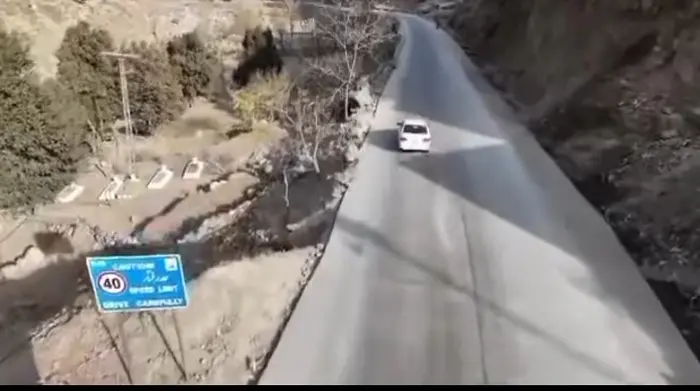 Approach road Lowari tunnel in Chitral