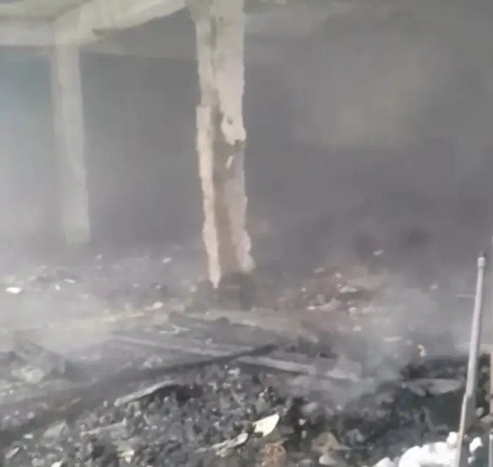 Fire in furniture shop in Jughore