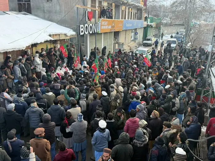 PTI rally in Booni Bazar on Feb 8, 2026 led by Suriya Bibi.