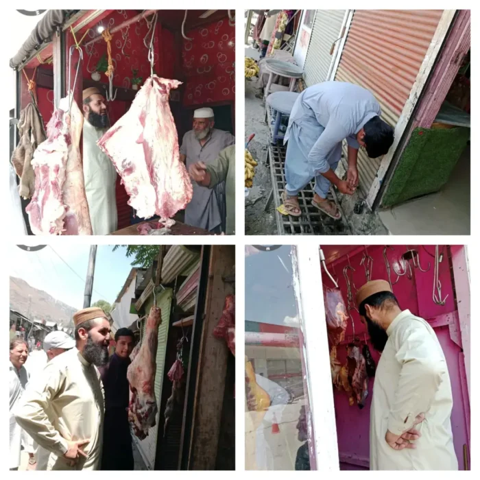 Butcher shops in Chitral fined for fleecing consumers.