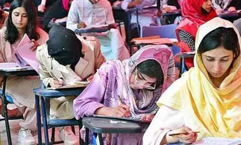Students take MDCAT for admission to medical colleges in Pakistan.