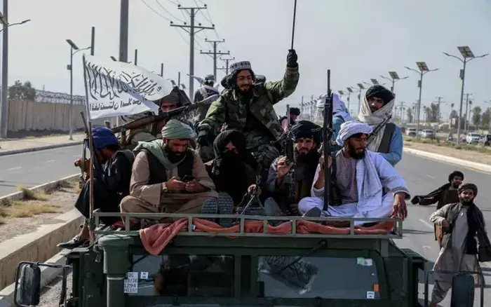 Taliban fighters in a vehcile in Afghanistan. Afghanistan Freedom Front (AFF) has attacked Taliban in Afghan provinces bordering Chitral.