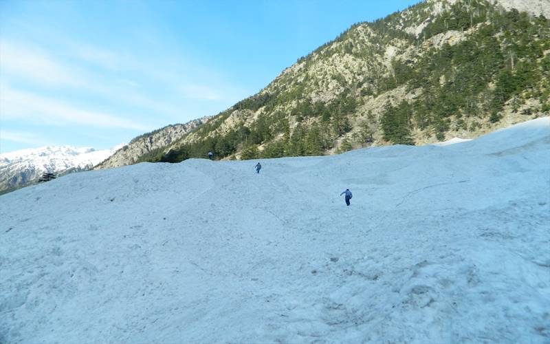 Operation underway after seven trekkers stranded in a mountain in Swat after a glacier burst.