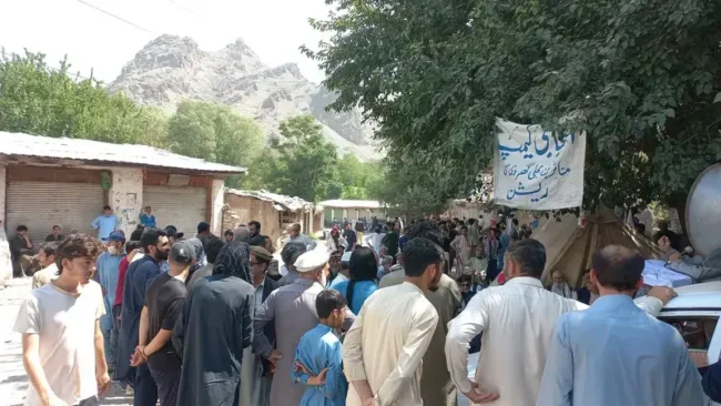 Reshun protest against electricity crisis. Mastuj road blocked at Reshun.