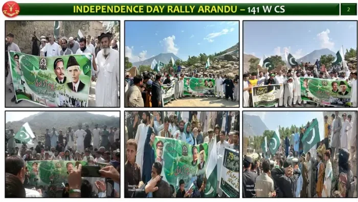 Rally taken out in Arandu on 79th Independence Day.