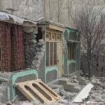 A house damaged in an earthquake in Chipursan Hunza on Aug 13, 2026.