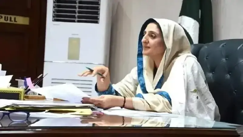 Deputy Speaker Suriya Bibi chairs a meeting in Peshawar.
