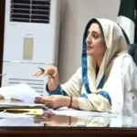 Deputy Speaker Suriya Bibi chairs a meeting in Peshawar.