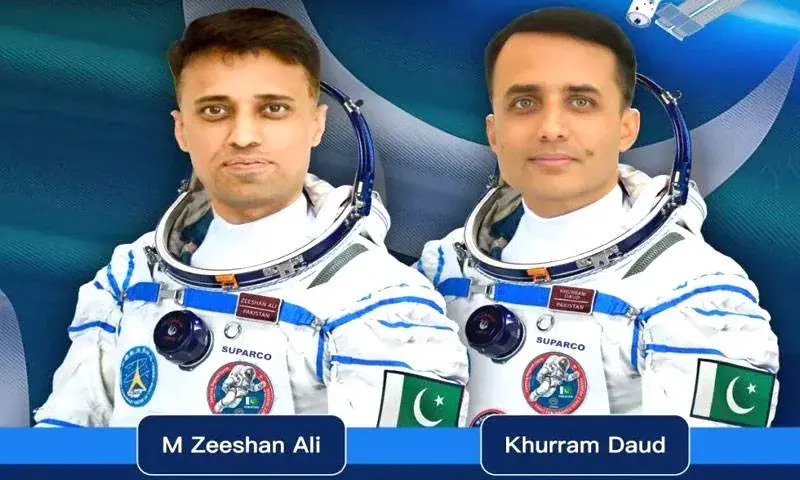 Pakistani astronauts Zeeshan Ali and Khurram Daud.