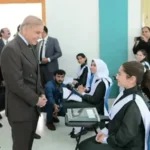 Daanish school students interact with Prime Minister Shehbaz Sharif in Kuri Islamabad.