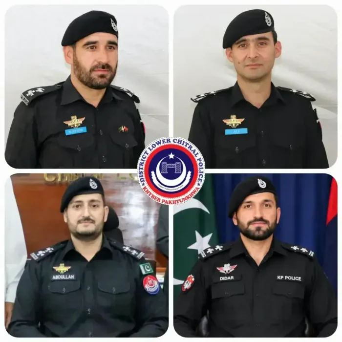 Young SHOs appointed in four police stations in Chitral.